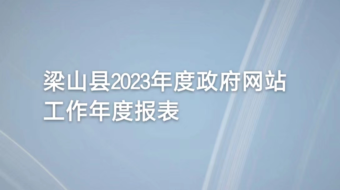 梁山县2023年度政府网站工作年度报表